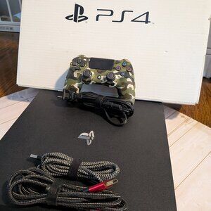 Sony PlayStation 4 Pro, Model CUH-7215B, 1TB, Black w/ Upgraded Camo Controller